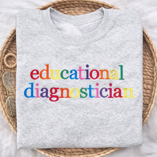 Educational Diagnostician - Colorful - Ash Gray Gildan