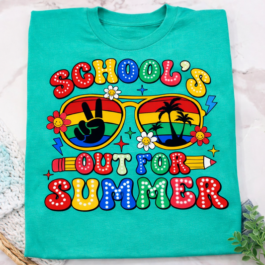 Retro Schools Out For Summer - Island Green Comfort Colors