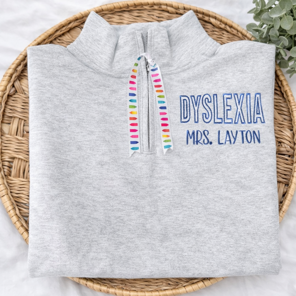 Dyslexia - Personalized 1/4 Zip