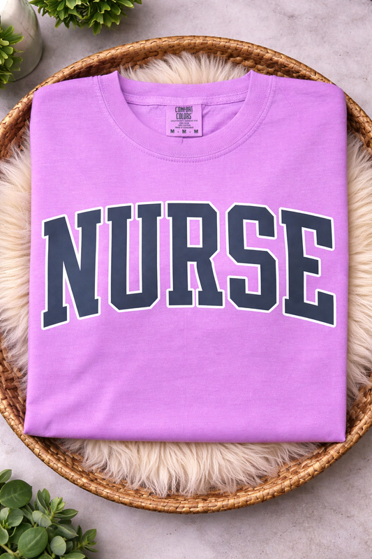 NURSE Varsity Letters - Comfort Colors