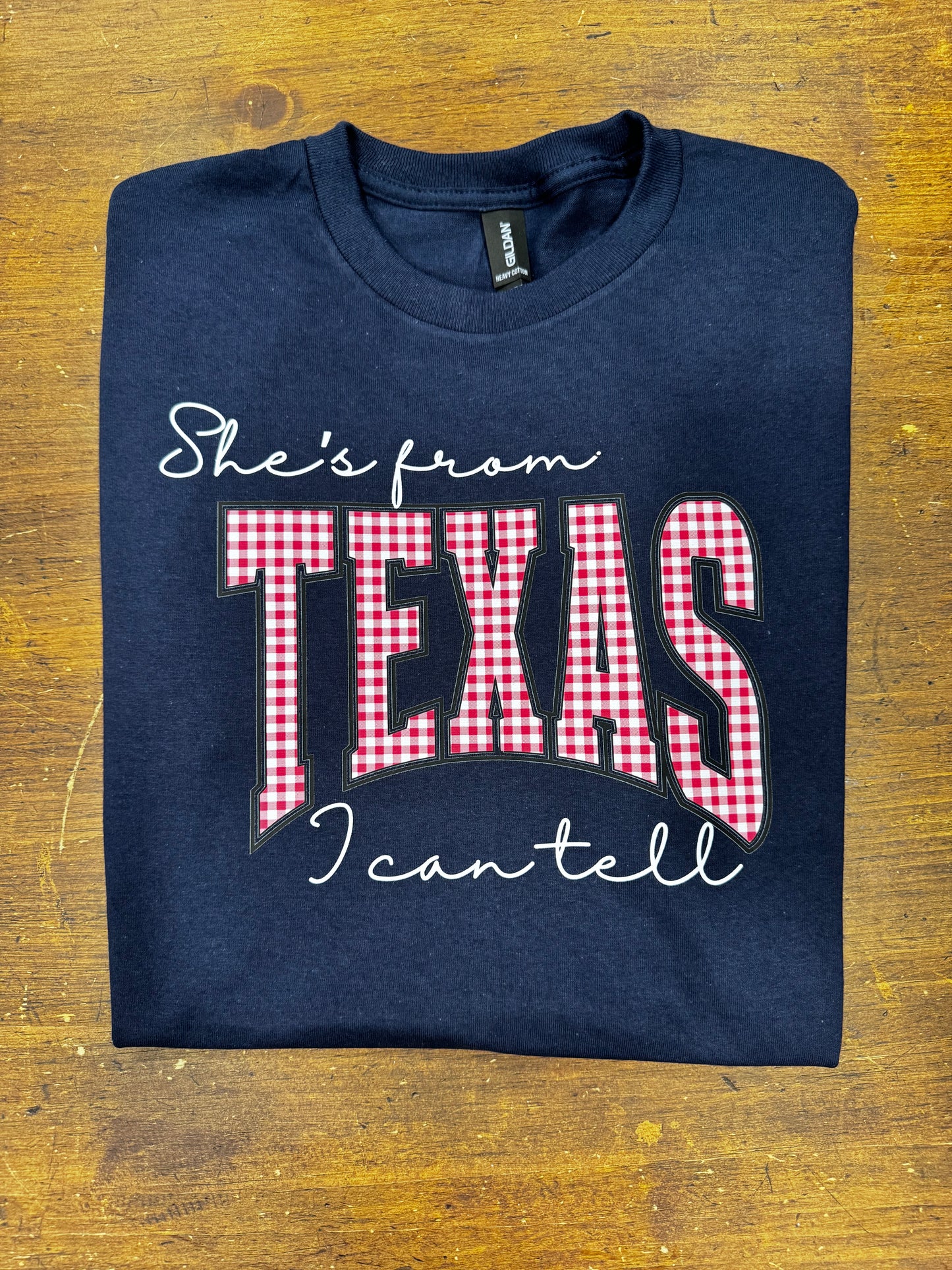 She’s From Texas - Navy Blue Gildan
