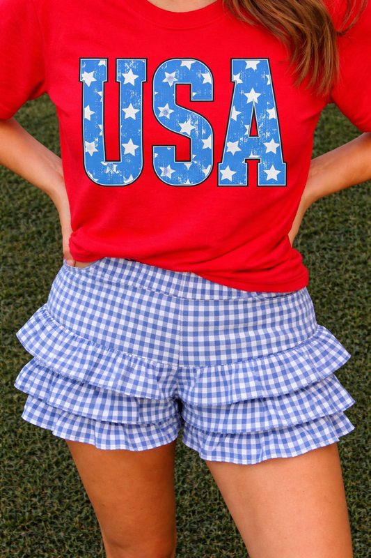 USA Stars - Red Gildan