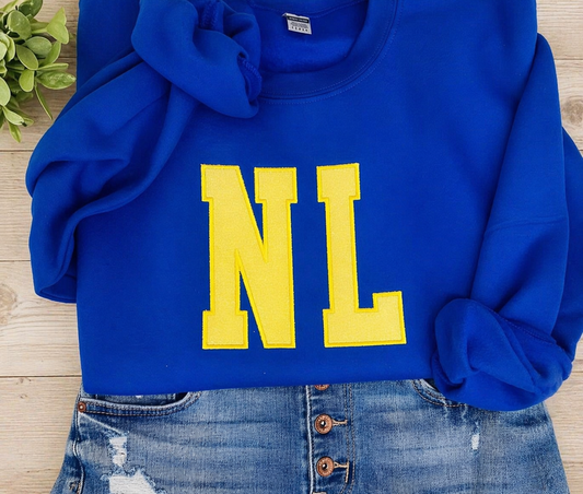 NL Embroidered Sweatshirt - Gildan Royal Blue