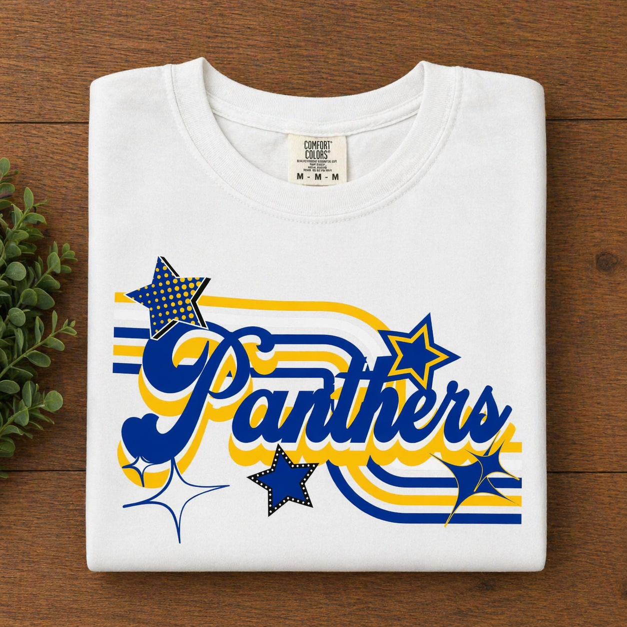 Retro Panthers - White Comfort Colors