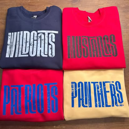 Royal Panthers Distressed Letters