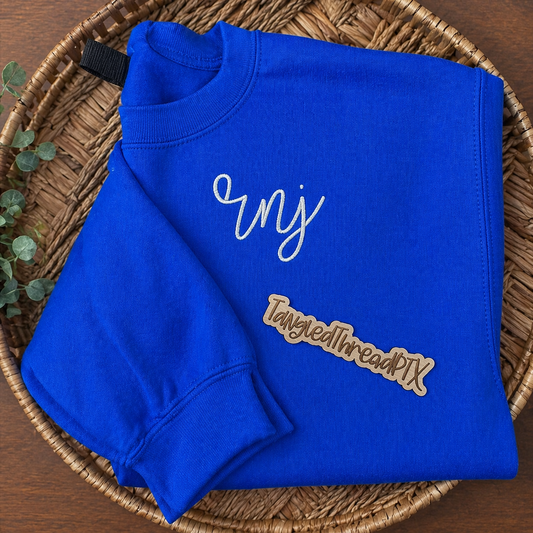 Script Font Monogram - Royal Blue Gildan