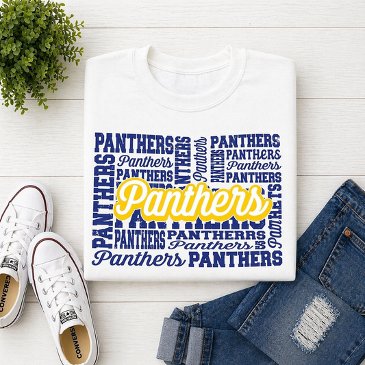 Panthers on Repeat - White
