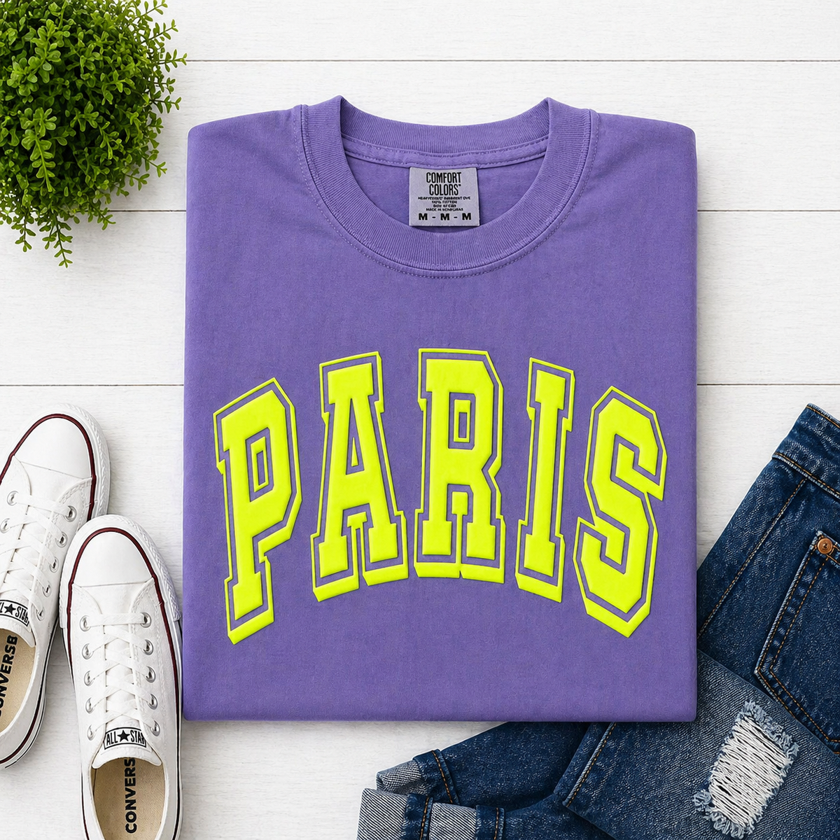 Violet PARIS - Neon Yellow  Puff