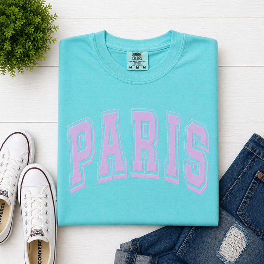 Sapphire Blue Paris with Light Purple Puff