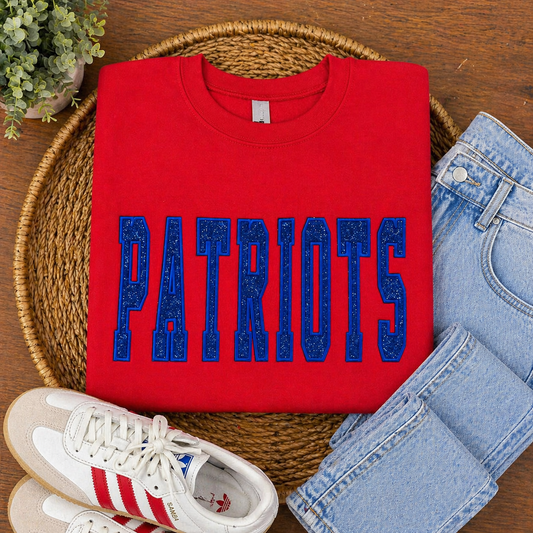 PATRIOTS - Royal Blue HTV - Embroidered