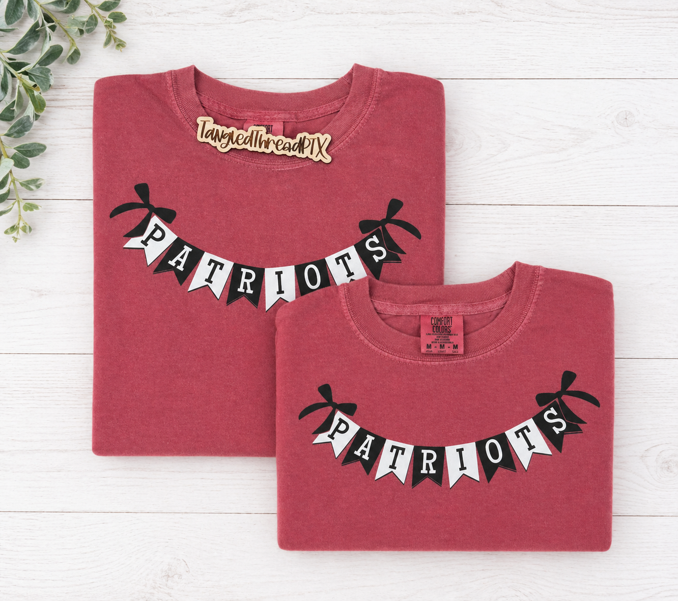 Patriots Banner & Bows - Crimson