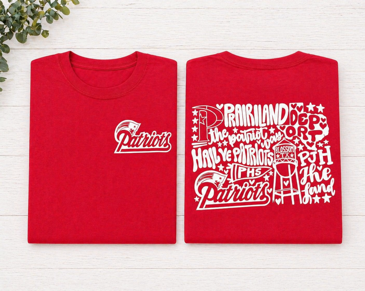 Red Patriots - White Collage Sweatshirt