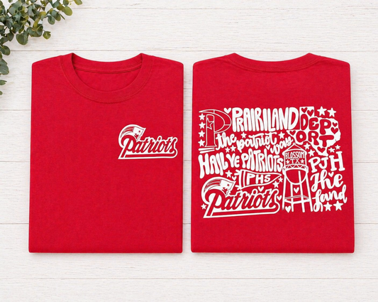 Red Patriots - White Collage Sweatshirt