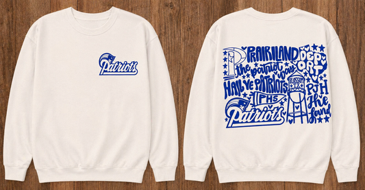 White Patriots - Royal Blue Collage Sweatshirt