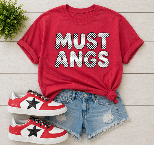 Red Mustangs Polka Dots