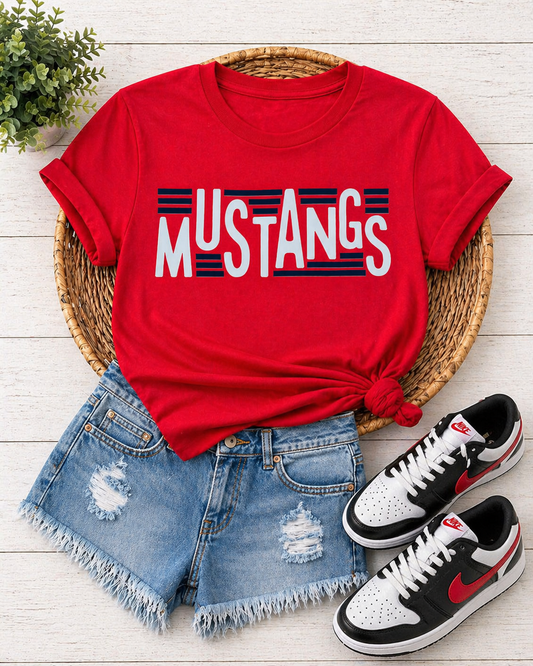 Red Mustangs Stripes