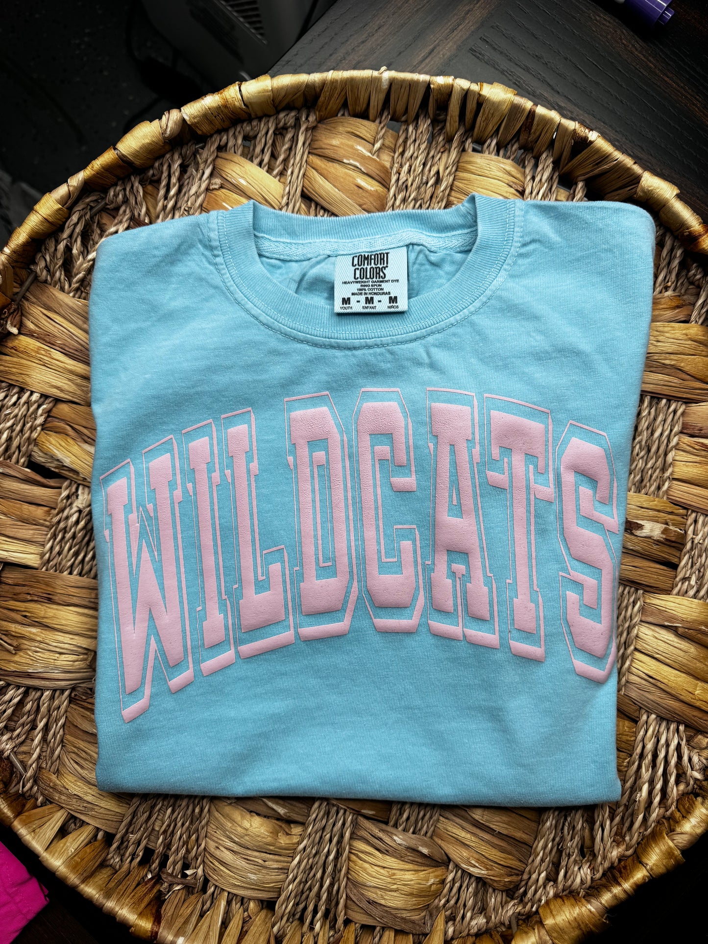 Lagoon Blue Wildcats Pink Puff