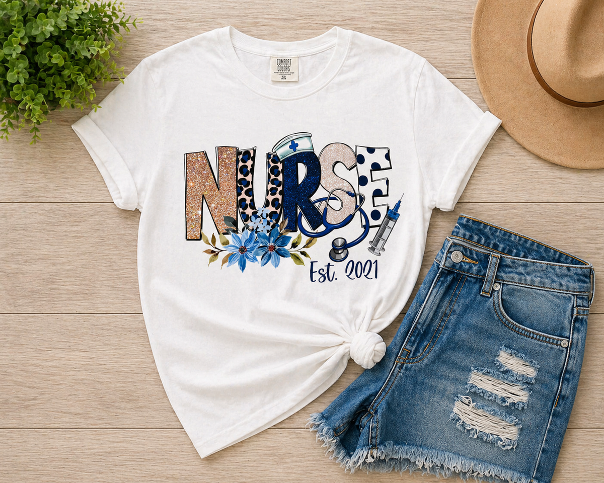 White EST Year Personalized Nurse