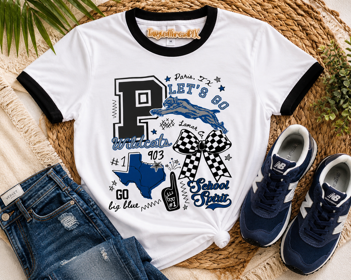 Wildcats Ringer Tee Collage