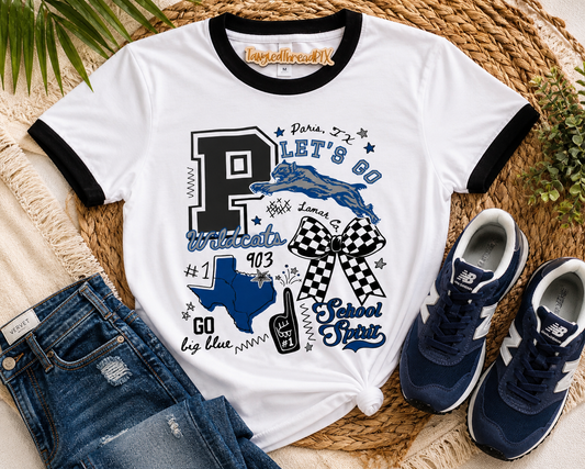 Wildcats Ringer Tee Collage