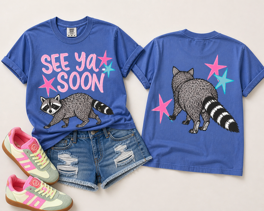 See You Soon Raccoon - Flo Blue