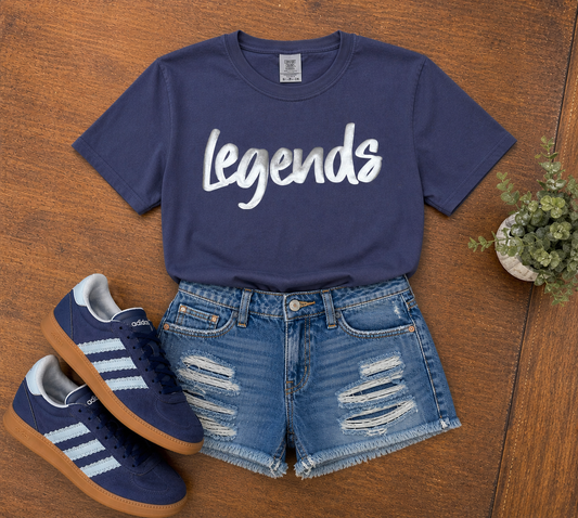 Navy Legends Metallic Silver Puff
