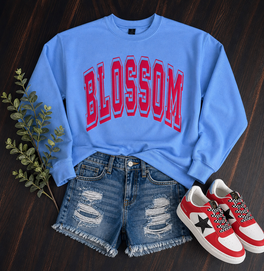 Carolina Blue - BLOSSOM Red - Puff