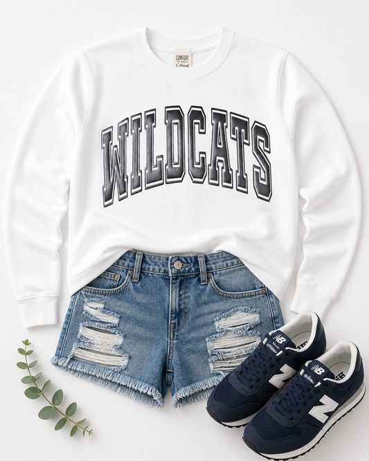White Wildcats - Gunmetal Metallic Puff