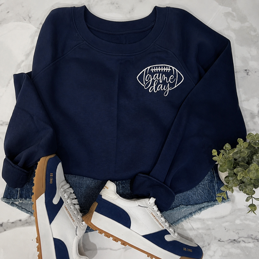 Navy Football Game Day - Embroidered