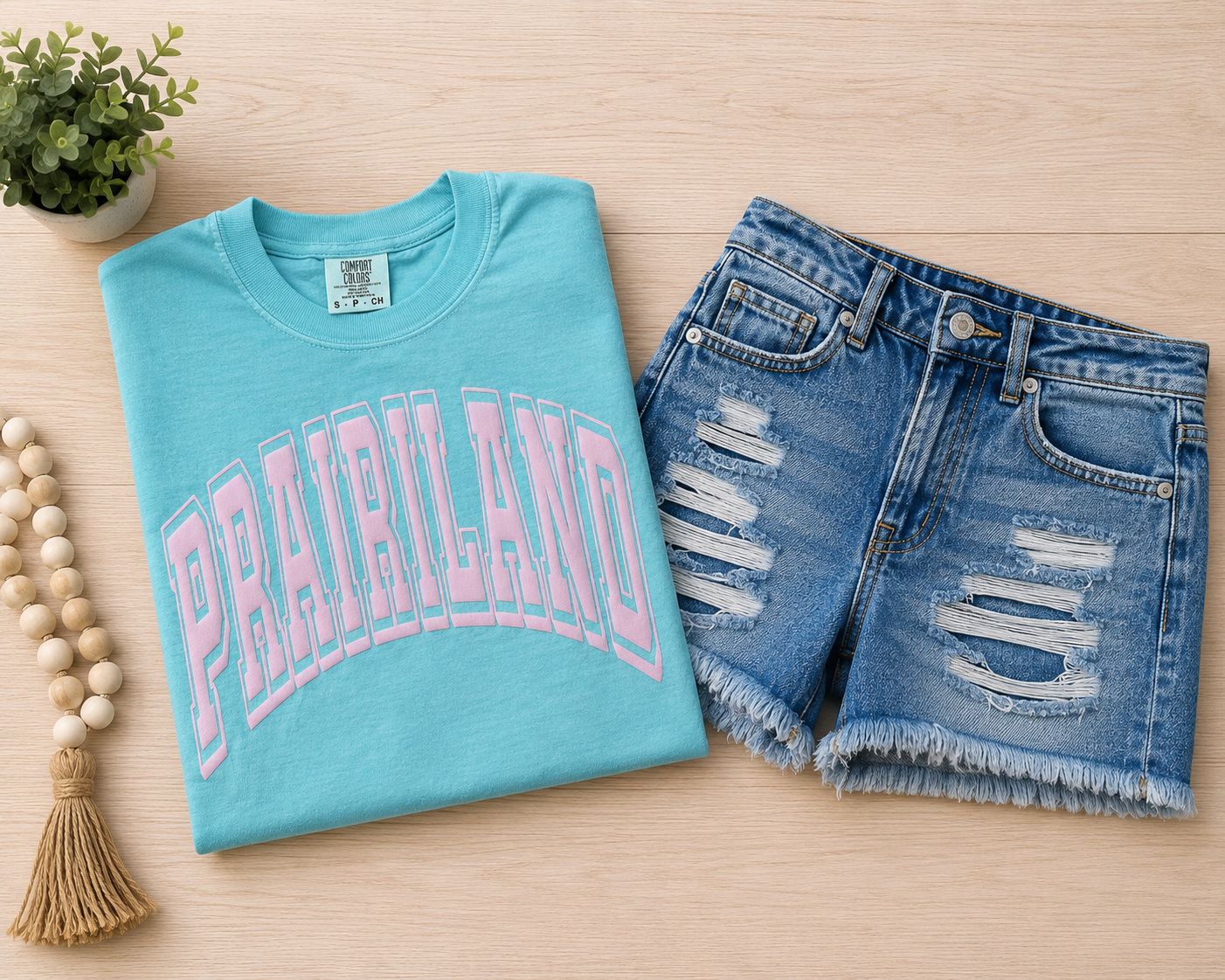 Lagoon Blue - Prairiland in Lavender Puff