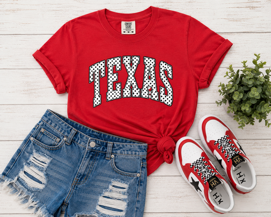 Red - Texas Polka Dotted
