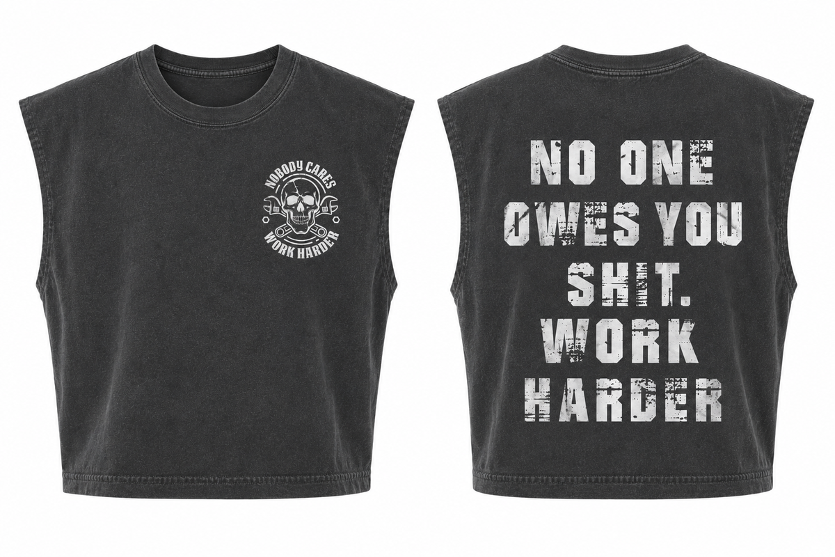 No One Owes You - Faded Black Muscle Tank