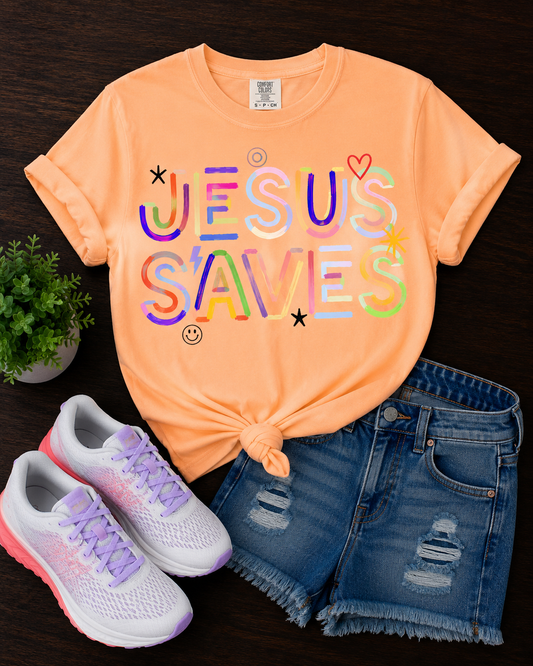 Jesus Saves - Neon Cantaloupe