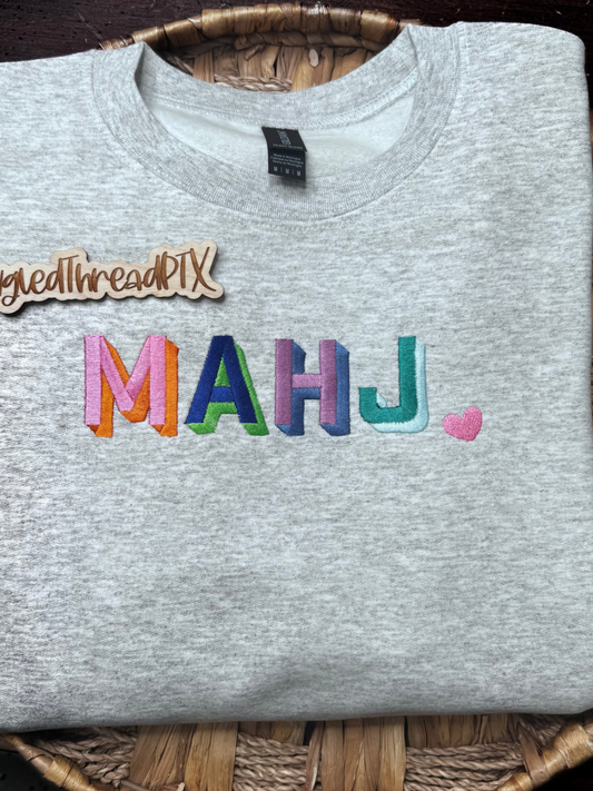 Colorful Mahj - Embroidered