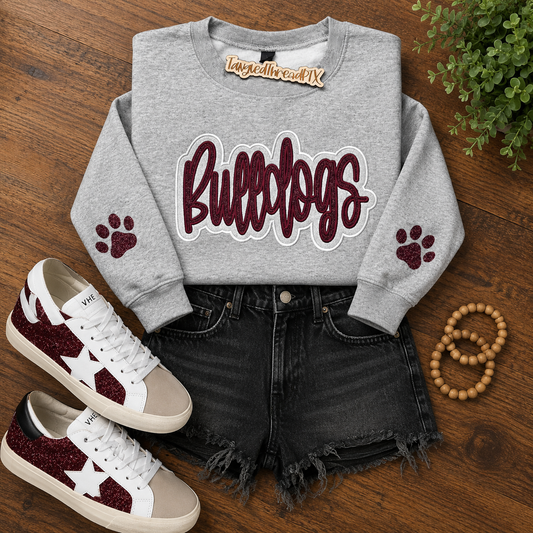 Bulldogs & Paws - Embroidered