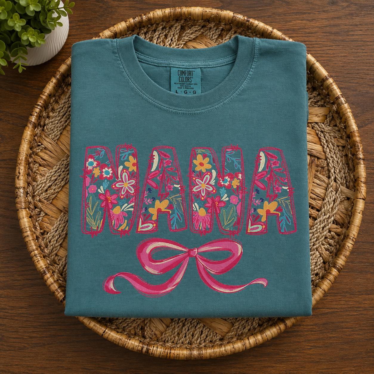 Emerald Green Floral Nana