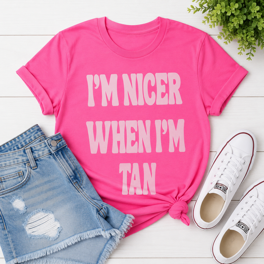 Neon Pink I’m Nicer When I’m Tan