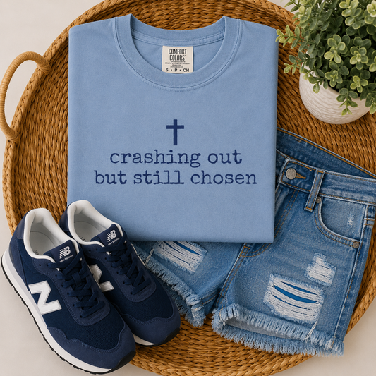 Crashing Out But Still Chosen - Washed Denim