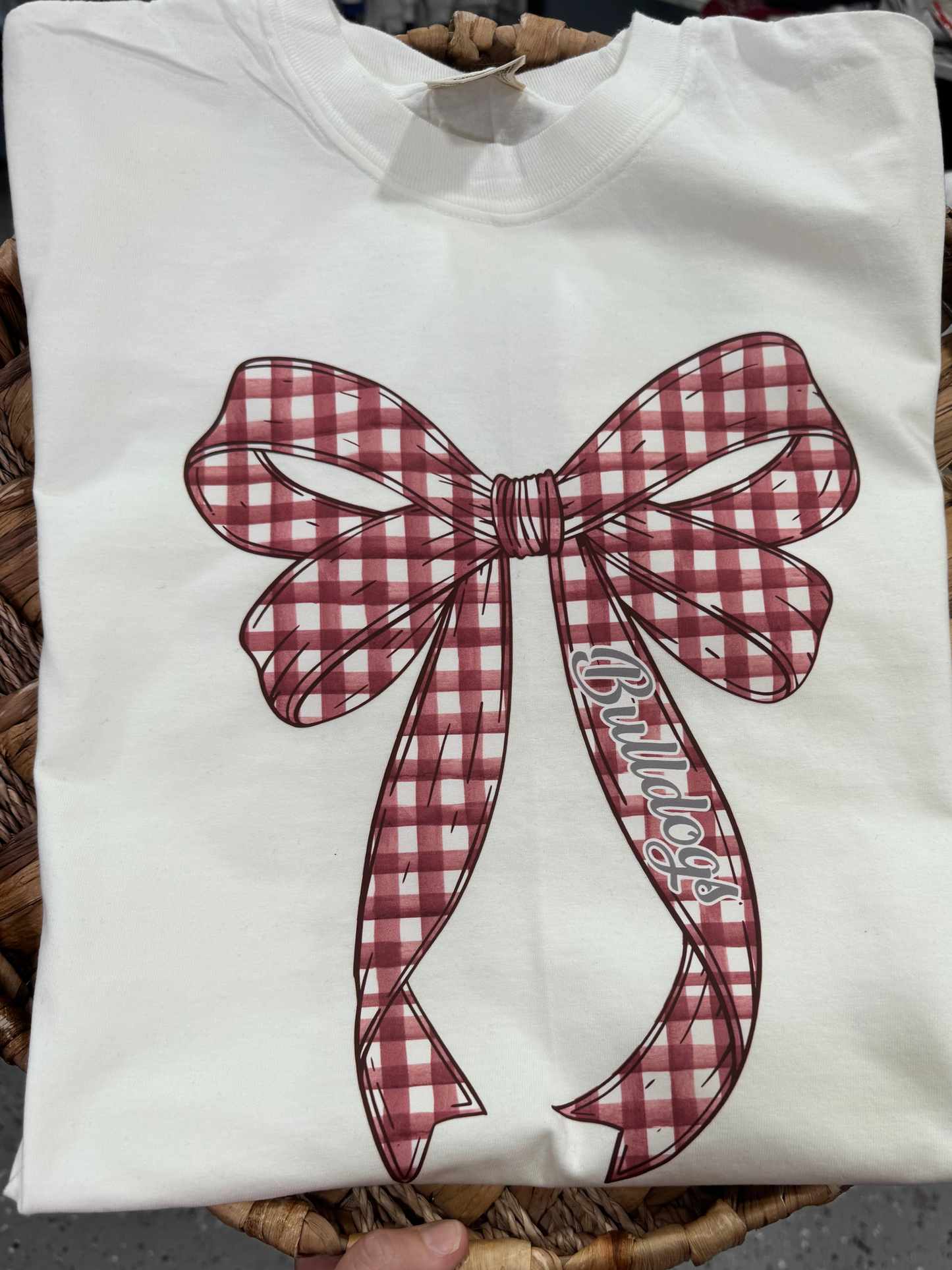 Cooper Bulldogs Plaid Bow
