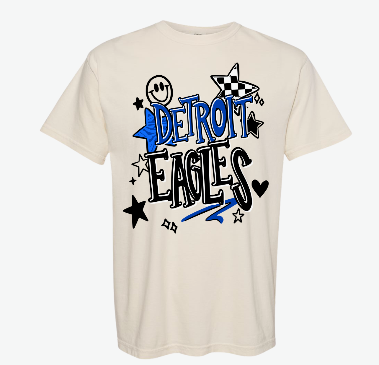 Beige Detroit Eagles Smiley Collage