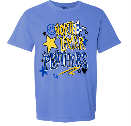 Flo Blue North Lamar Panthers Smiley Collage