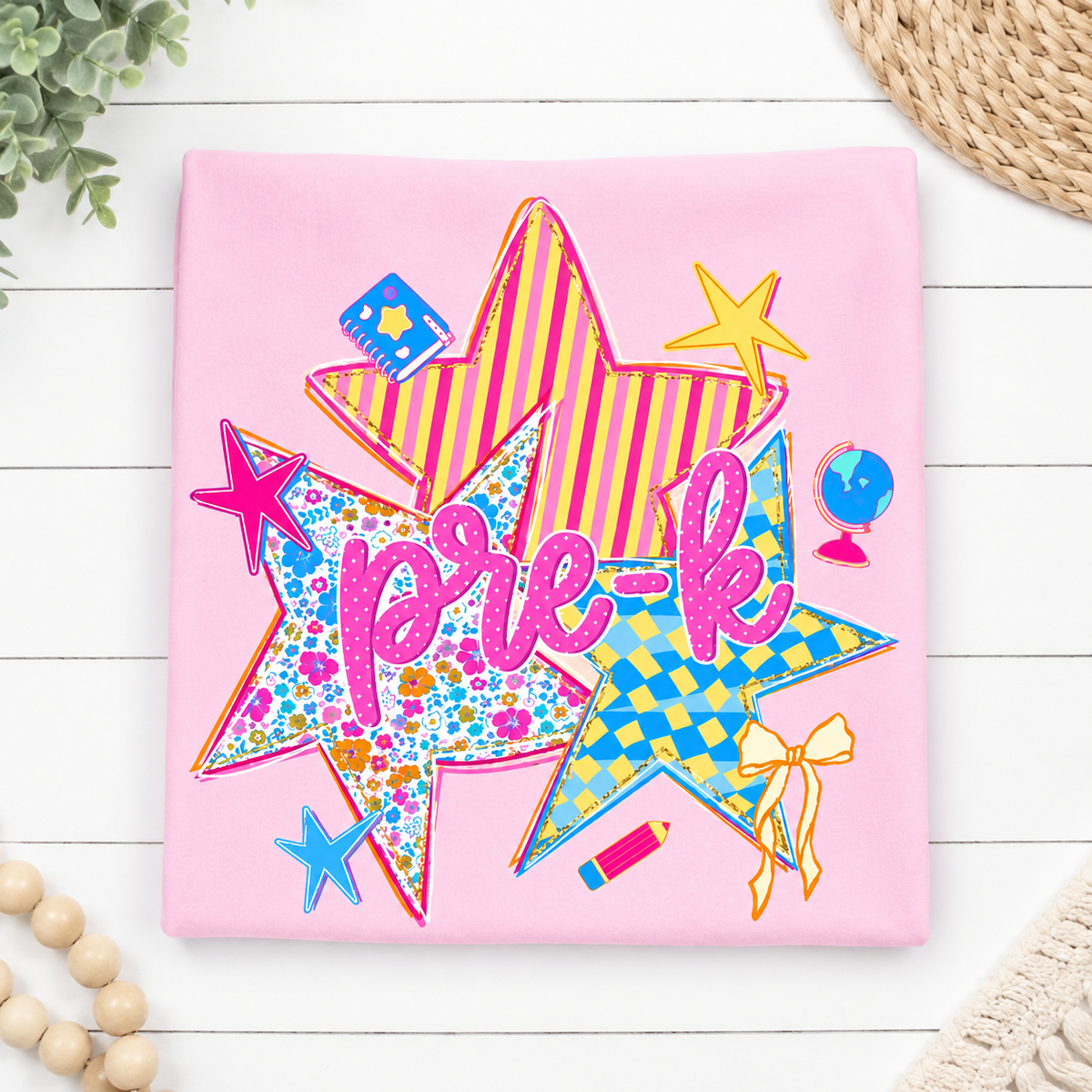Pre-K Back To School Stars - Blue or Pink