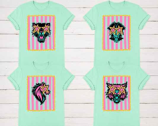 Island Reef Retro Neon Mascot