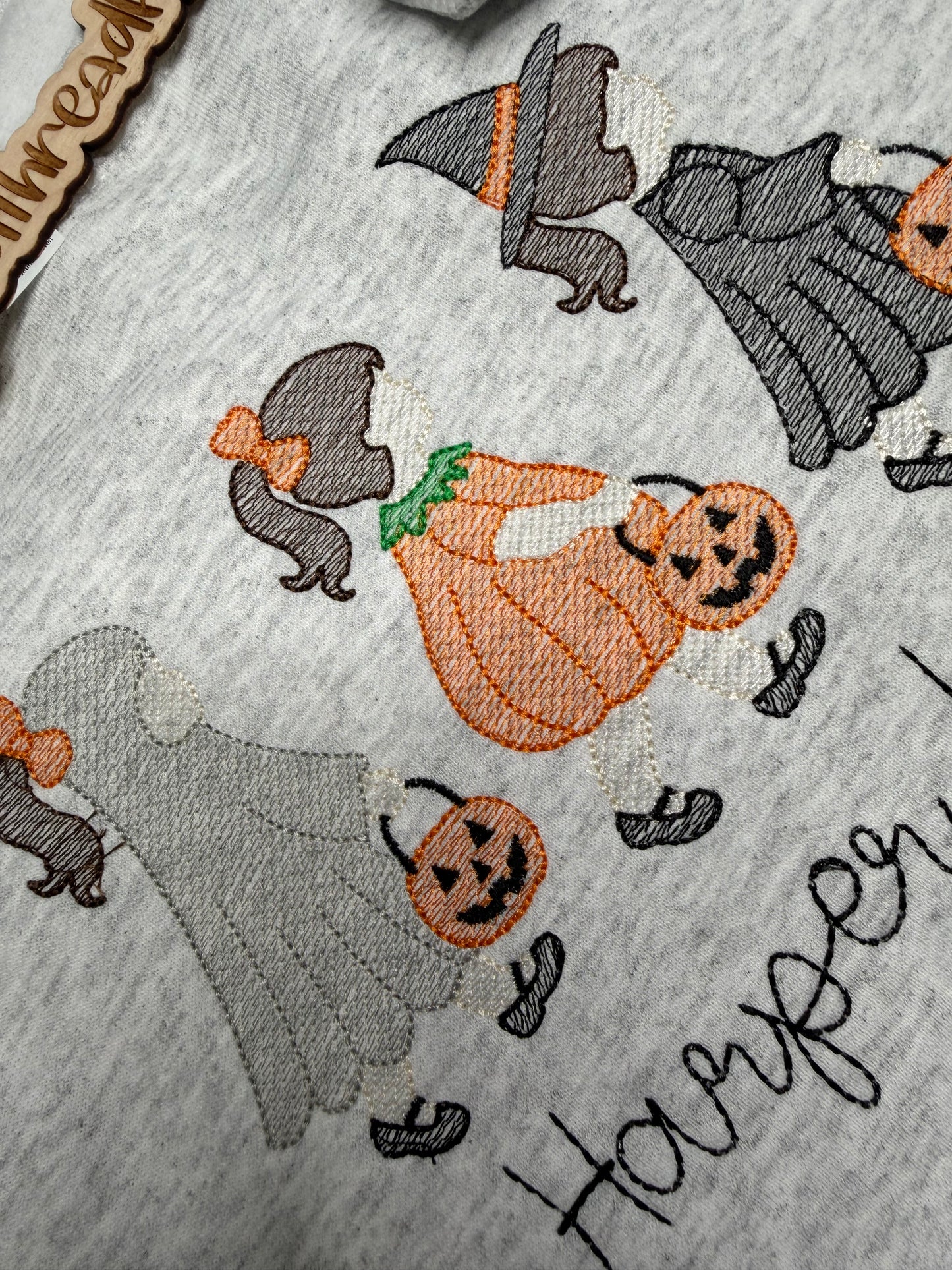 Youth Ghost Girl Trio - Embroidered Sweatshirt - Personalized!