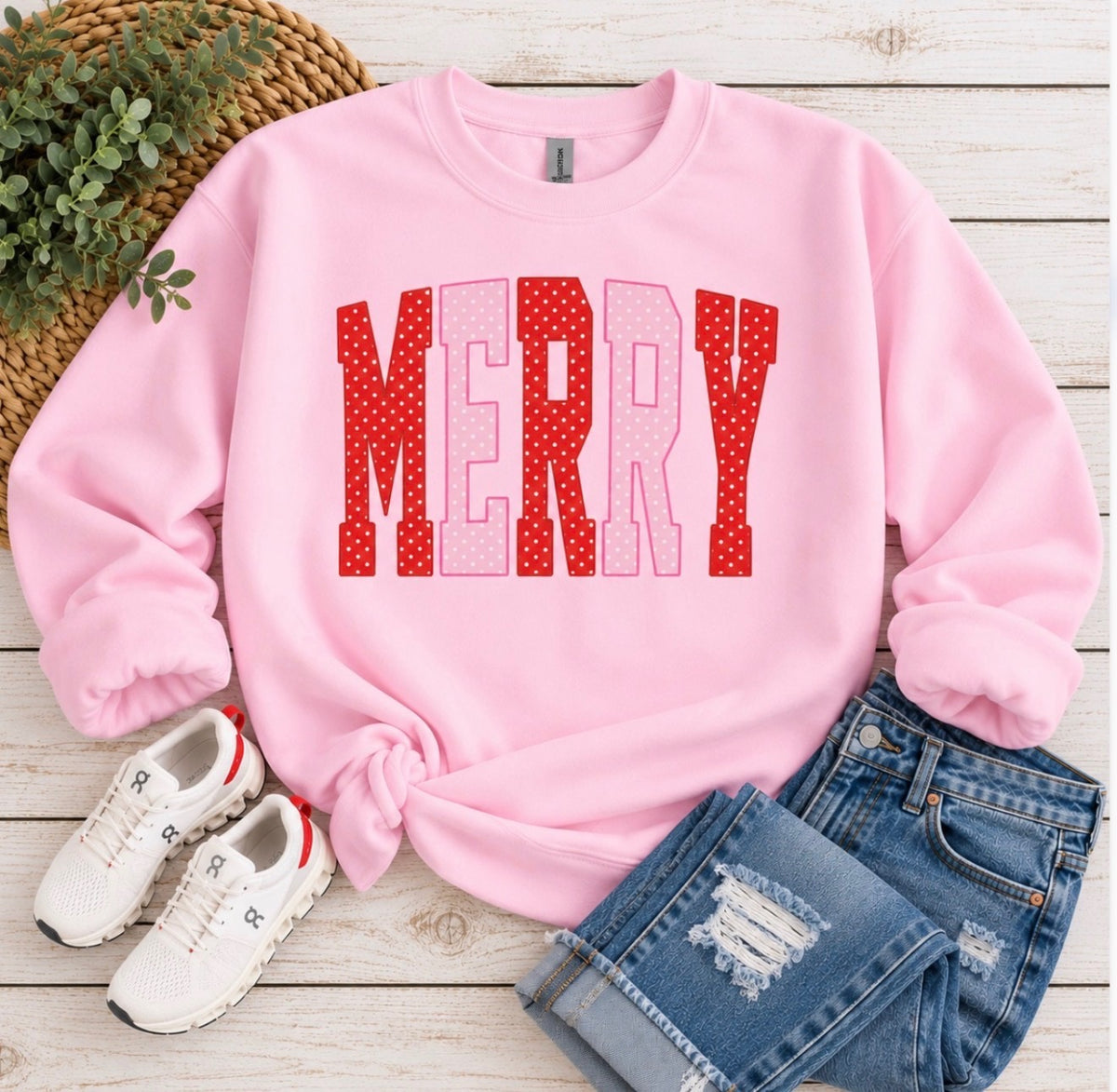 MERRY Polka Dot Sweatshirts