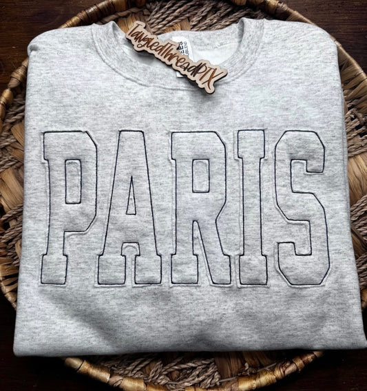 Ash Gray PARIS Raggy - Embroidered