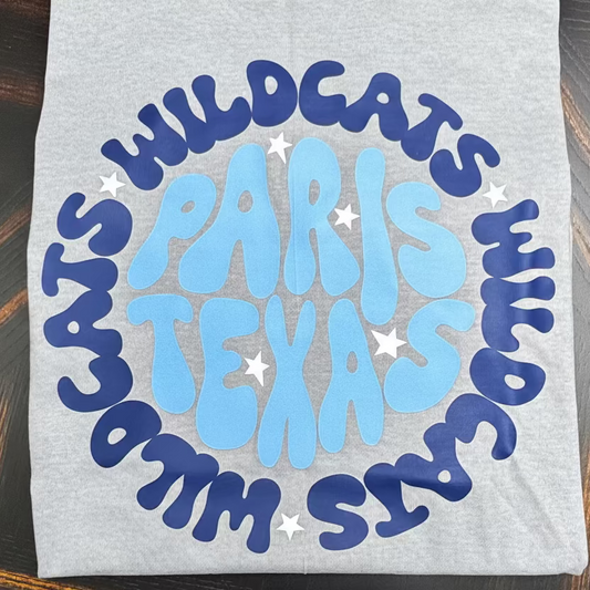 Wildcats Paris Texas - Round - Granite Comfort Colors