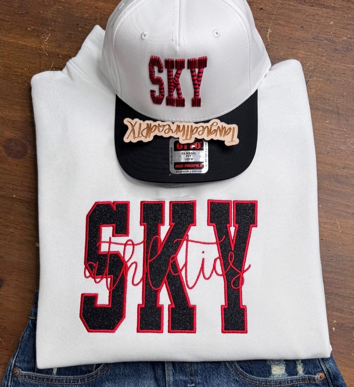SKY Athletics - Embroidered White 1/4 Zip
