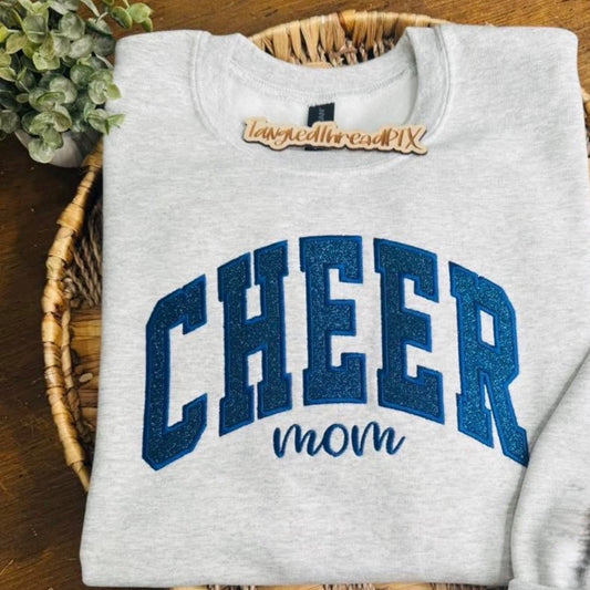 Cheer MOM - Embroidered - Sport Gray Gildan - Customizable