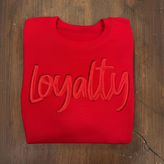 Loyalty - Red Metallic Puff - RED Comfort Colors